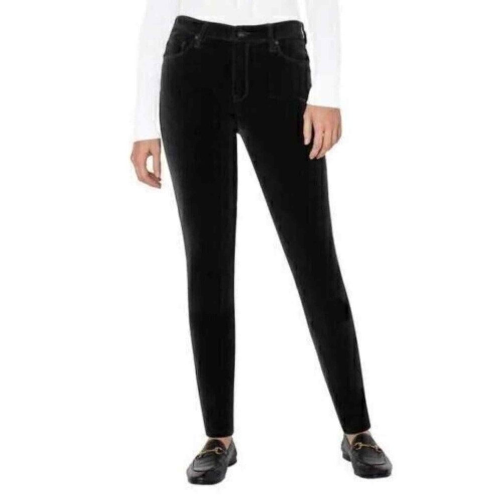Well Worn Womens 29" In High-Rise Luxe Velvet Tapered Pants Black Size 16/36 NWT